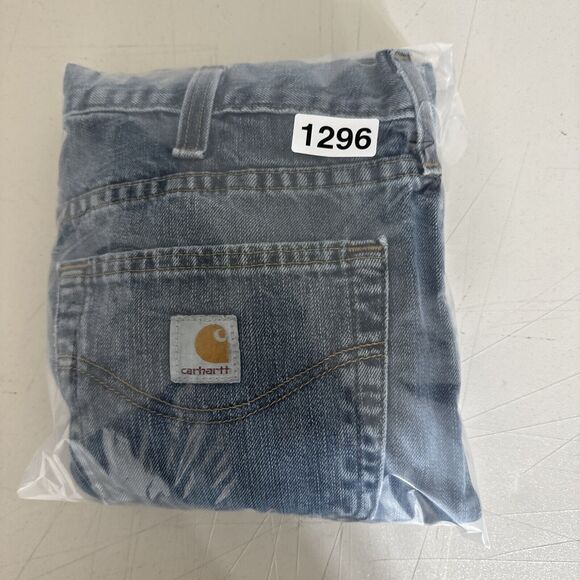 Carhartt Jeans Mens 34x34 Blue Straight Relaxed American‎ Cowboy Workwear Denim - Picture 12 of 12